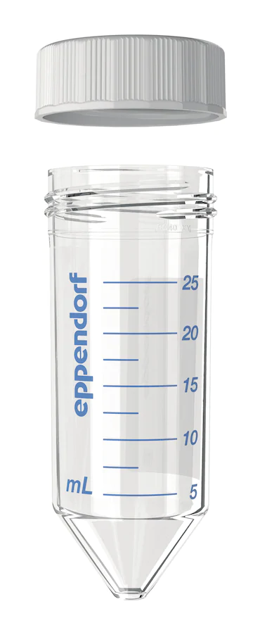 艾本德Eppendorf Conical Tubes 25 mL 帶螺旋蓋, 25 mL, 啟動(dòng)套裝，4  個(gè)單離心管架，6  個(gè)轉(zhuǎn)子適配器，轉(zhuǎn)子孔可容納 50  mL 錐形管, PCR 潔凈級(jí), 無(wú)